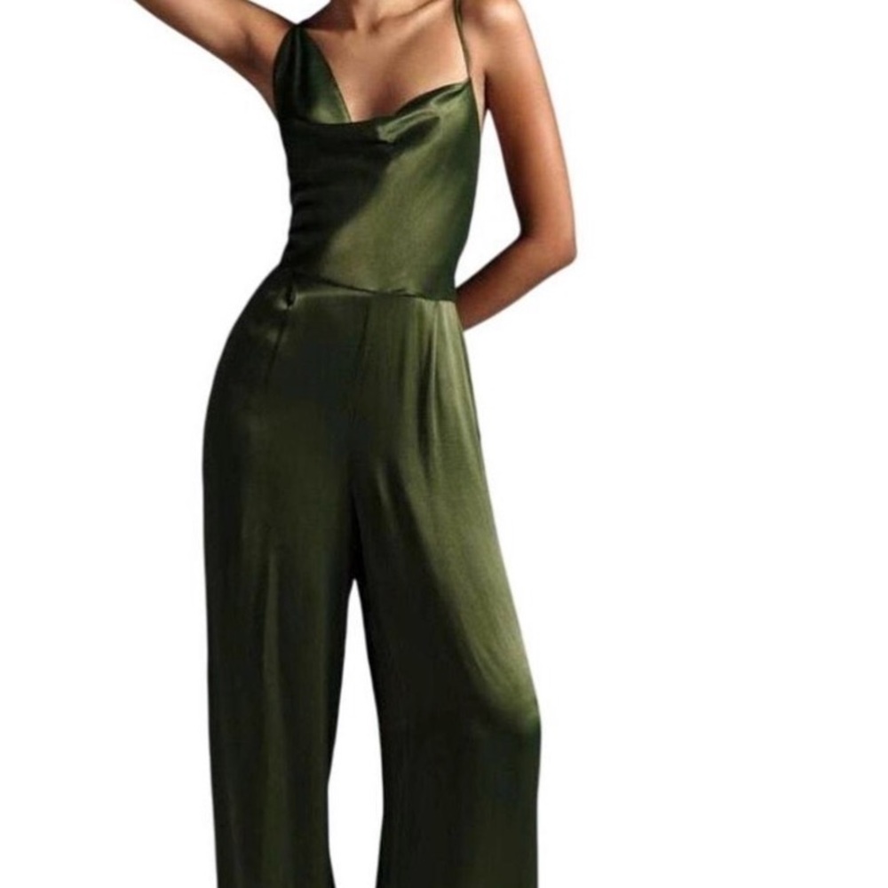 NWT Anthropology Elegant Green Jumpsuit